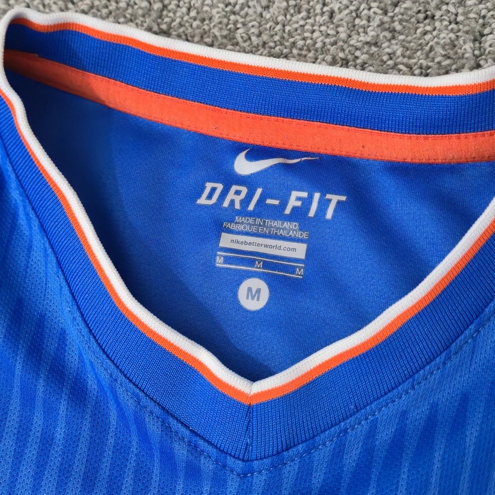 Nike Star India Short Sleeve Dri-Fit Jersey Shirt Adult Size M Cricket Blue - Picture 3 of 5